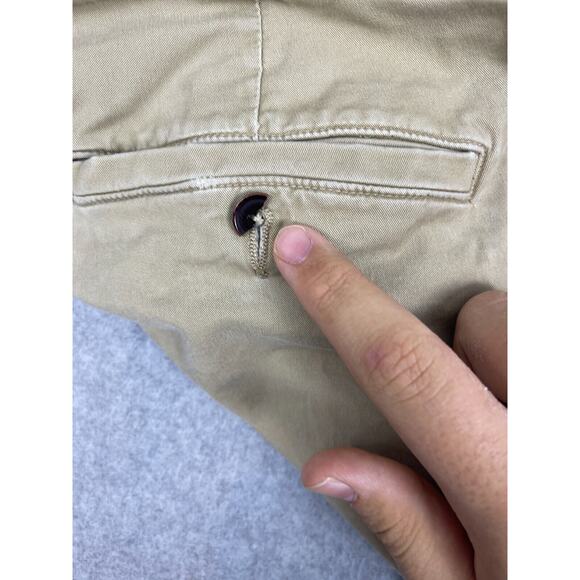 Abercrombie & Fitch Langdon Pants Mens 33x32 (31x28) Brown Slim Stretch Workwear - Picture 9 of 12